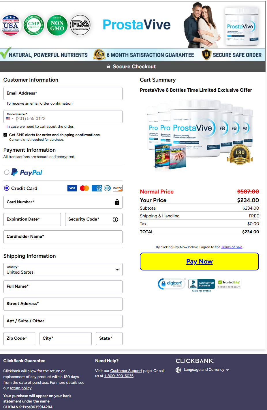 CelluCare Official Website Secure Order Page